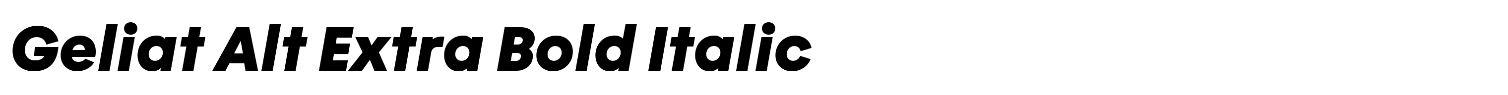 Geliat Alt Extra Bold Italic